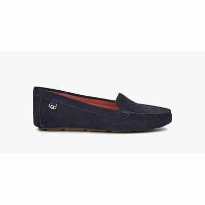 Mocassins UGG Flores Flat Mulher Azul Marinho | PT-XZPLH